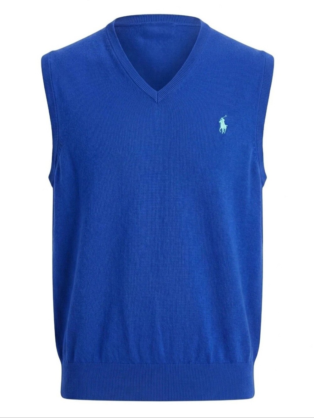 Polo Ralph Lauren Vest Mens XL Blue Pima Cotton Pullover Golf Green Pony Logo